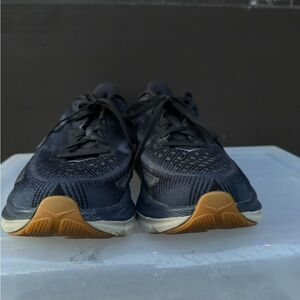 Hoka Navy Blue Athletic Running Shoes with Gum Soles